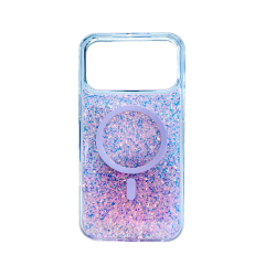 Magnetic Case With Glitter Design Apokin For Apple iPhone 17 Pro Max Pink